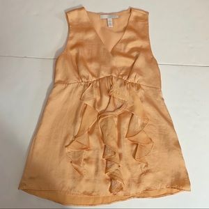 Banana Republic Yellow Satin Ruffle Top